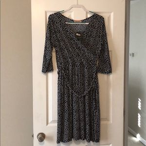 Navy/White polka dotted dress